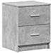 Comodino Con 2 Cassetti Grigio Cemento 40x36x50 Cm - Foto miniatura 2