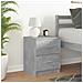 Comodino Con 2 Cassetti Grigio Cemento 40x36x50 Cm - Foto miniatura 3
