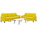 Set Di Divani 2 Pz Con Cuscini Giallo In Velluto - Foto miniatura 1