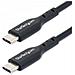 Cavo USB-C da 4 m, cavo di ricarica e sincronizzazione 60 W (3 A) PD, cavo USB 2.0 per laptop, rivestimento in TPE - Cavetto USB C nero per ricarica - Foto miniatura 1