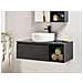 Mobile Lavabo A Parete Rupanco 80 Cm Nero - Foto miniatura 1