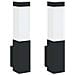 Lampade da Parete Esterno 2 pz Acciaio Inossidabile Nero IP44 - Foto miniatura 1