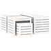 Set Cassette da Giardino 4 pz Bianco in Legno Massello di Pino - Foto miniatura 5