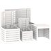 Set Cassette da Giardino 4 pz Bianco in Legno Massello di Pino - Foto miniatura 8
