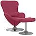 Poltrona a uovo  con poggiapiedi in velluto rosso vino - Foto miniatura 1