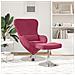 Poltrona a uovo  con poggiapiedi in velluto rosso vino - Foto miniatura 3