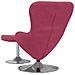 Poltrona a uovo  con poggiapiedi in velluto rosso vino - Foto miniatura 6