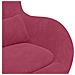 Poltrona a uovo  con poggiapiedi in velluto rosso vino - Foto miniatura 7
