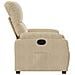 Poltrona Reclinabile Crema in Tessuto di Microfibra - Foto miniatura 7