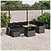 Set Divani da Giardino con Cuscini 8 pz Nero in Polyrattan - Foto miniatura 2