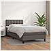 Giroletto a Molle con Materasso Grigio 90x190 cm in Similpelle - Foto miniatura 2