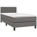 Giroletto a Molle con Materasso Grigio 90x190 cm in Similpelle - Foto miniatura 3