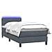 Giroletto a Molle con Materasso Grigio Scuro 80x210 cm Velluto - Foto miniatura 3