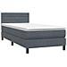 Giroletto a Molle con Materasso Grigio Scuro 80x210 cm Velluto - Foto miniatura 5