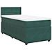 Giroletto a Molle con Materasso Verde Scuro 100x200 cm Velluto - Foto miniatura 1