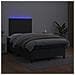 Letto a Molle con Materasso e LED Nero 120x190 cm in Similpelle - Foto miniatura 4