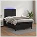 Letto a Molle con Materasso e LED Nero 120x190 cm in Similpelle - Foto miniatura 5