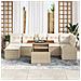 Set Divano da Giardino 8 pcs Beige Poly Rattan - Foto miniatura 3