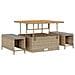 Set Divano da Giardino con cuscino 12 pcs Beige Poly Rattan - Foto miniatura 7