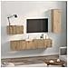 Mobile TV da Parete 4 pcs rovere artigianale 200 x 30 x 30 cm - Foto miniatura 4