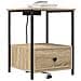 Comò con stazione di ricarica con cassetto 2 pcs rovere sonoma - Foto miniatura 3