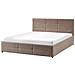 Letto Contenitore Bouclé Massognes 160 X 200 Cm Tortora - Foto miniatura 4