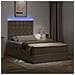 Letto con contenitore e LED Cappuccino 120 x 200 cm - Foto miniatura 5