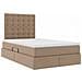 Letto con contenitore e LED Cappuccino 120 x 200 cm - Foto miniatura 6