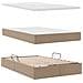 Letto con contenitore e LED Cappuccino 120 x 200 cm - Foto miniatura 9