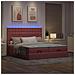 Struttura Letto Pouf con Materassi Rosa 160x200 cm Velluto - Foto miniatura 3