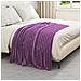 Coperte da Pile 6 pcs Viola 150 x 130 cm Panno - Foto miniatura 3