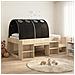 Letto con Tunnel 3 pz Rovere Sonoma e Nero Legno multistrato - Foto miniatura 2