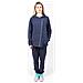 Tuta Donna Cotton Lycra Zip Diagonal Blu Blu Xl - Foto miniatura 2