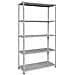 Kit Scaffale Metallo Cm 100x40x188 Grigio - B200g - Foto miniatura 3