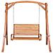 Dondolo Da Giardino In Legno In Color Marrone Caldo Novara - Foto miniatura 22