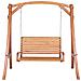 Dondolo Da Giardino In Legno In Color Marrone Caldo Novara - Foto miniatura 18
