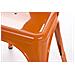 Sedia Impilabile in Metallo Benedikt - Sedia Bar o Cucina Stile Industria - Sedia Pranzo Design Scandinavo Laccata con Alto Schienale I Altezza Seduta 46 cm I Portata Max 200 kg Arancione - Foto miniatura 5