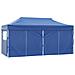 Gazebo Pieghevole Con 4 Pareti 3x6m Acciaio Blu - Foto miniatura 6
