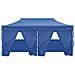 Gazebo Pieghevole Con 4 Pareti 3x6m Acciaio Blu - Foto miniatura 9