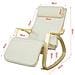 Sedia A Dondolo Poltrona Relax Poltroncina Bianco Poggia Gambe Regolabile Fst16-w - Foto miniatura 2