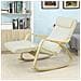 Sedia A Dondolo Poltrona Relax Poltroncina Bianco Poggia Gambe Regolabile Fst16-w - Foto miniatura 7