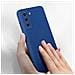 Cover In Silicone Semirigido Per Samsung Galaxy S21 Fe, Soft-touch Azzurra - Foto miniatura 4