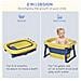 Vaschetta Bagnetto Pieghevole Per Bambini Di 0-6 Anni - Giallo Blu - Foto miniatura 6