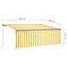 Tenda Sole Retrattile Manuale Parasole e LED 4x3m Gialla Bianca - Foto miniatura 2