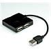 USB 2.0 Notebook Hub 4-ports, 0,12m, Nero, 50 x 50 x 10 mm, 1x USB A 4x USB A (F)  - Foto miniatura 3
