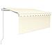 Tenda Automatica Parasole LED Sensore Vento 3,5x2,5cm Crema - Foto miniatura 1