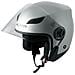 Jet Casco Scooter Moto Ece2205 Certificato Parasole Lunga Visiera Nero Opaco S - Foto miniatura 1