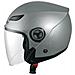 Jet Casco Scooter Moto Ece2205 Certificato Parasole Lunga Visiera Nero Opaco S - Foto miniatura 3