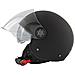 Jet Casco Scooter Moto Ece2205 Certificato Parasole Lunga Visiera Nero Opaco S - Foto miniatura 7
