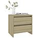 Comodino Rovere Sonoma 45x34,5x44,5 cm in Truciolato - Foto miniatura 3